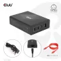 CLUB3D matkalaturi 132W GaN-teknologia, neljä porttia USB Type-A ja -C, Power Delivery (PD) 3.0 -tuki
