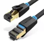 Vention Cat.8 SFTP -verkkokaapeli 0,5 m musta RJ-45 kultapinnoitettu
