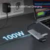 USB Type-C -keskitin TP-Link UH7021C — HDMI, USB 3.2 Gen1, USB 2.0, SD/microSD, 5000 Mbit/s, alumiini musta