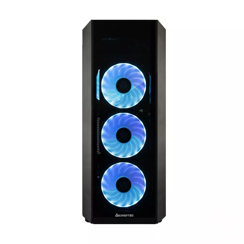 Chieftec Scorpion 3 GL-03B-OP Midi Tower -tietokonekotelo, ATX/MicroATX/Mini-ITX, musta, RGB, lasipaneelit