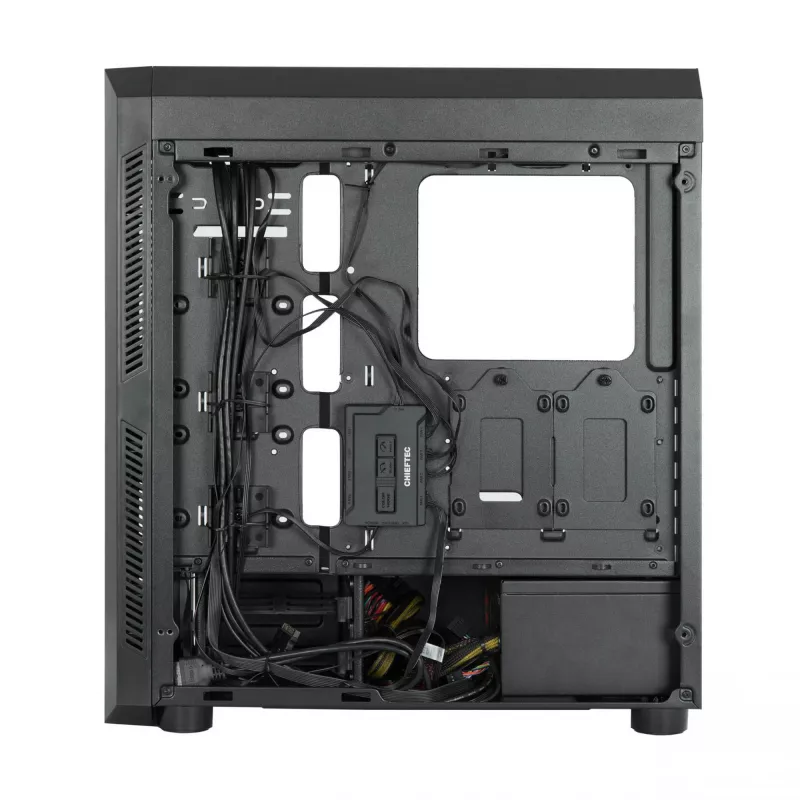 Chieftec Scorpion 3 GL-03B-OP Midi Tower -tietokonekotelo, ATX/MicroATX/Mini-ITX, musta, RGB, lasipaneelit