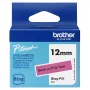 Tulostinauha Brother BTAG-P31 musta roosa 1,2 cm 4 m