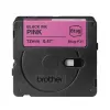 Tulostinauha Brother BTAG-P31 musta roosa 1,2 cm 4 m
