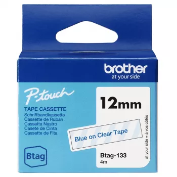 Brother BTAG-133 tulostinauha sininen läpinäkyvä