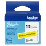 Tulostinauha Brother BTAG-631 musta keltainen 1,2 cm 4 m