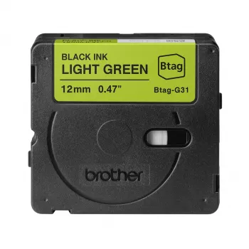 Brother BTAG-G31 tulostinauha musta vihreä 1,2 cm 4 m
