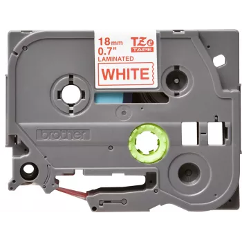 Laminoitu nauha Brother TZe242 18 mm punainen valkoiselle