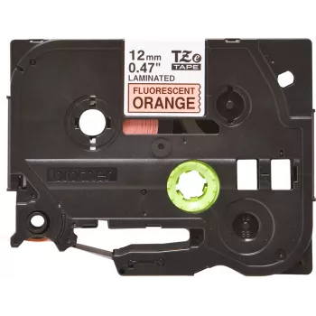 Tarratulostinnauha Brother TZe TZEB31 12 mm musta fluoresoivalle oranssille