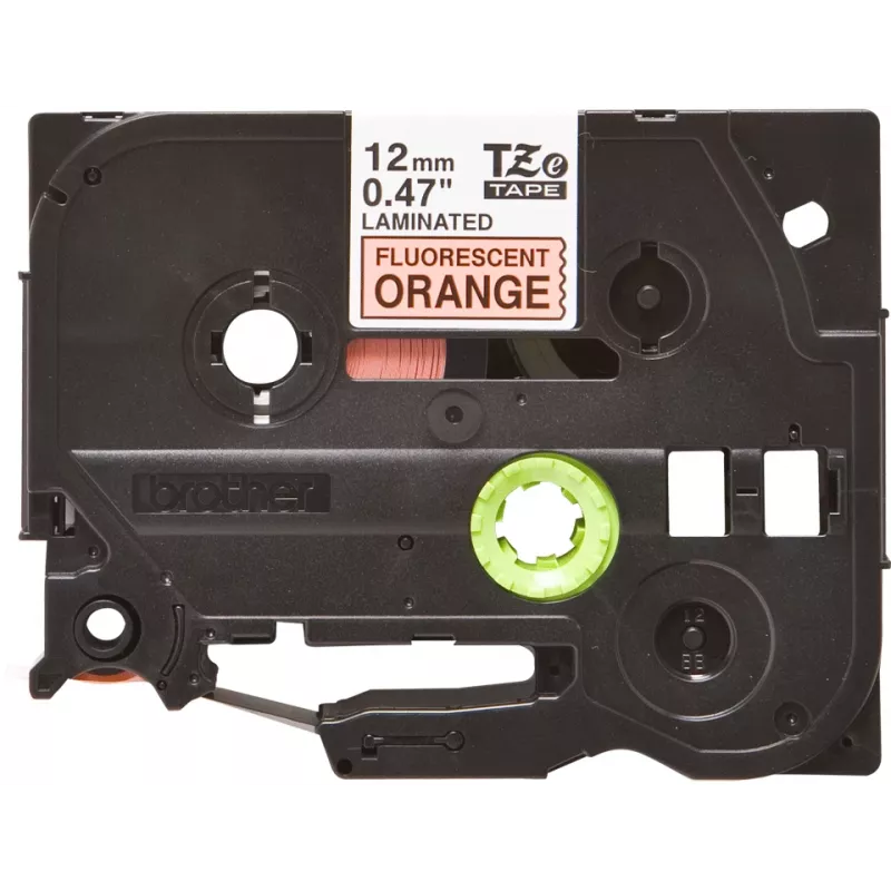Tarratulostinnauha Brother TZe TZEB31 12 mm musta fluoresoivalle oranssille