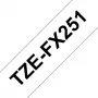 Laminointinauha Brother TZEFX251 musta valkoiselle 2,4 cm