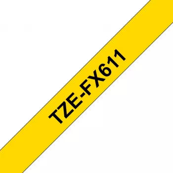 Brother TZE-FX611 merkkinauha musta keltaiselle
