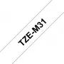 Brother TZE-M31 merkkinauha musta läpinäkyvälle