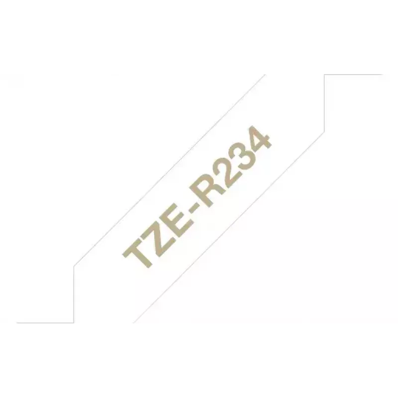 Brother TZE-R234 merkkinauha kulta valkoiselle