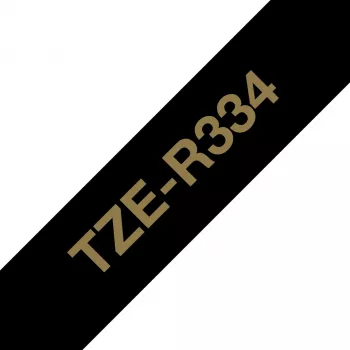Brother TZE-R334 merkkinauha kulta mustalle