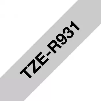 Brother TZE-R931 merkkinauha musta hopeiselle