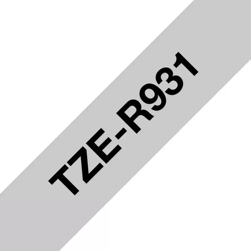 Brother TZE-R931 merkkinauha musta hopeiselle