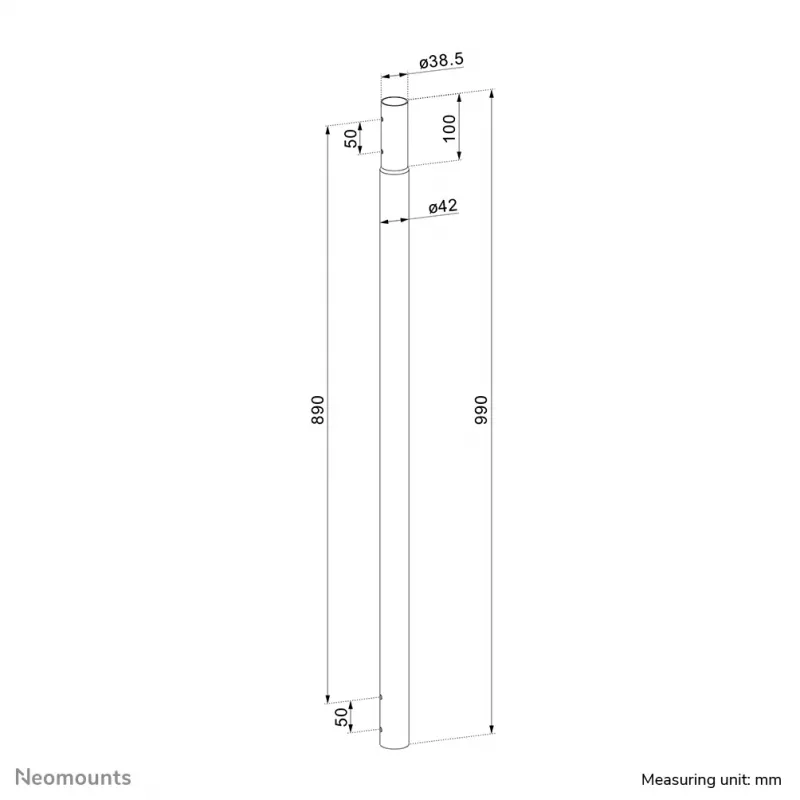 Neomounts ACL25-500BL jatkovarsi kattoteline projektorille - korkeus 89 cm