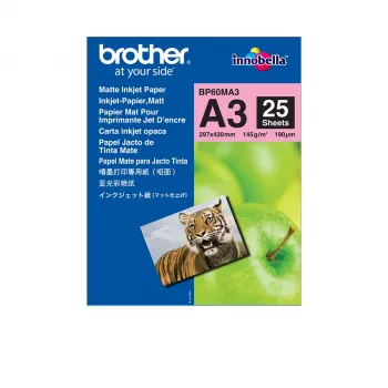 Brother BP60MA3 tulostuspaperi A3 (297x420 mm) matta 25 arkkia valkoinen
