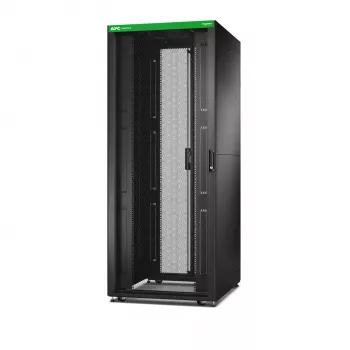 APC Easy Rack, 42U, musta, katto, pyörät, jalat, 4 kiinnikettä ja sivuseinät, ilman pohjaa, 1991H x 800W x 1000D mm