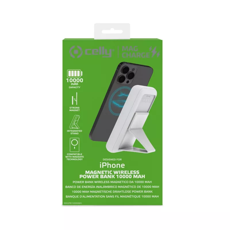 Celly MAGPB10000WH varavirtalähde 10000 mAh langaton lataus valkoinen