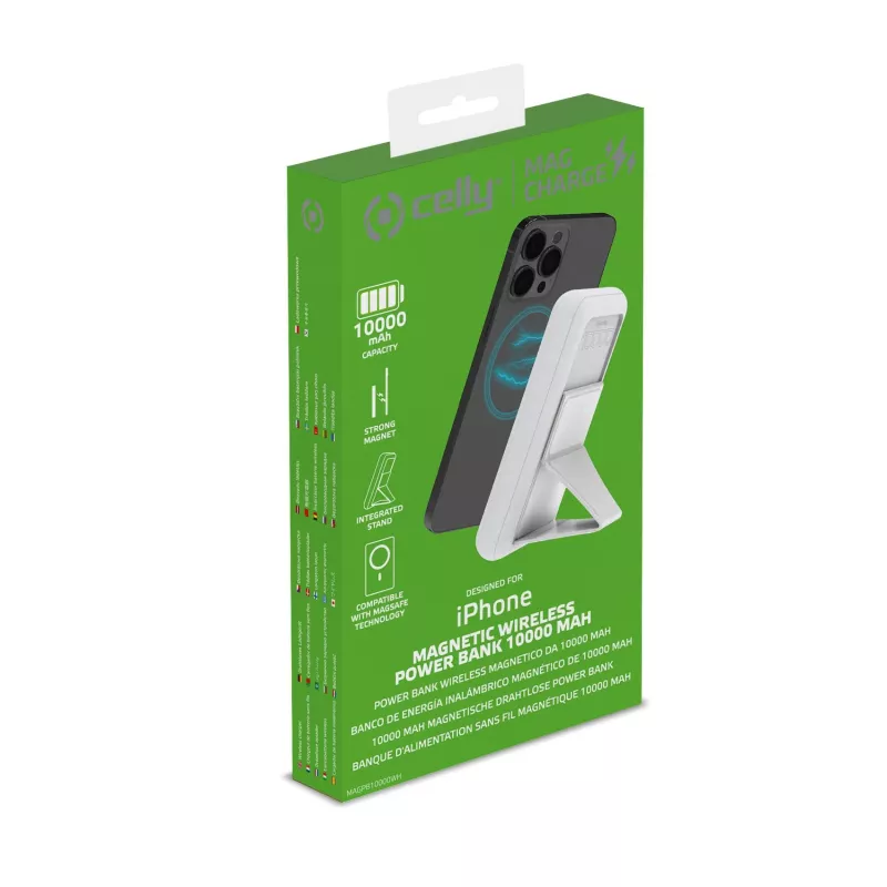 Celly MAGPB10000WH varavirtalähde 10000 mAh langaton lataus valkoinen
