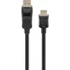 Goobay DisplayPort-HDMI-sovitinkaapeli 5 m liitäntä 1 DisplayPort liitäntä 2 HDMI Type-A