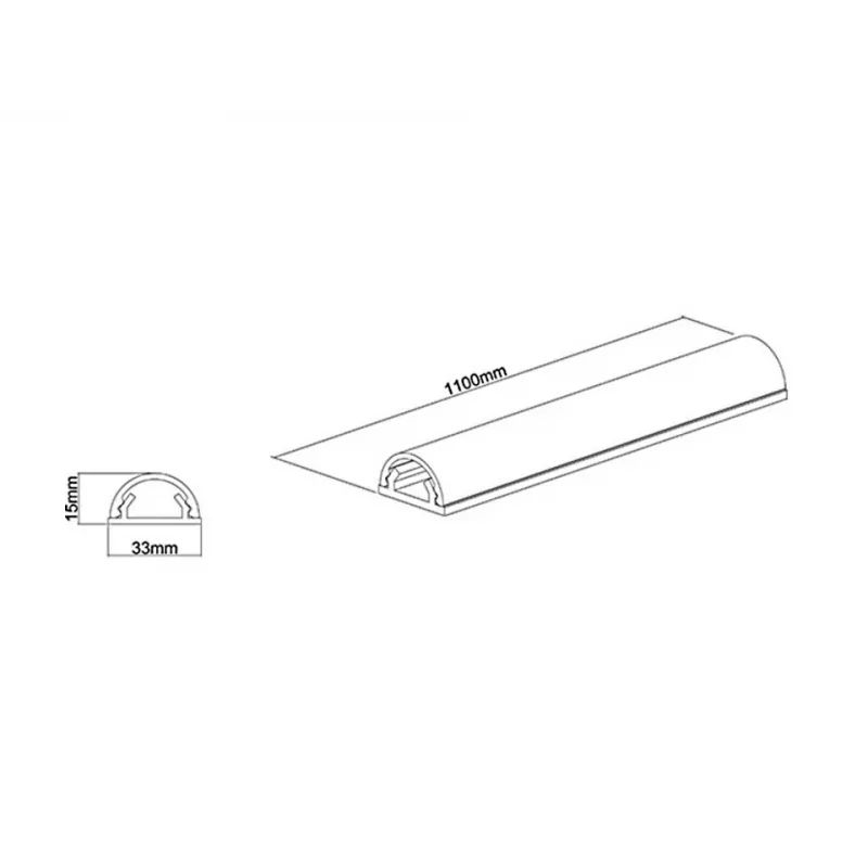 Multibrackets M Universal kaapelikotelo alumiini 33mm-B 1100-L metalli