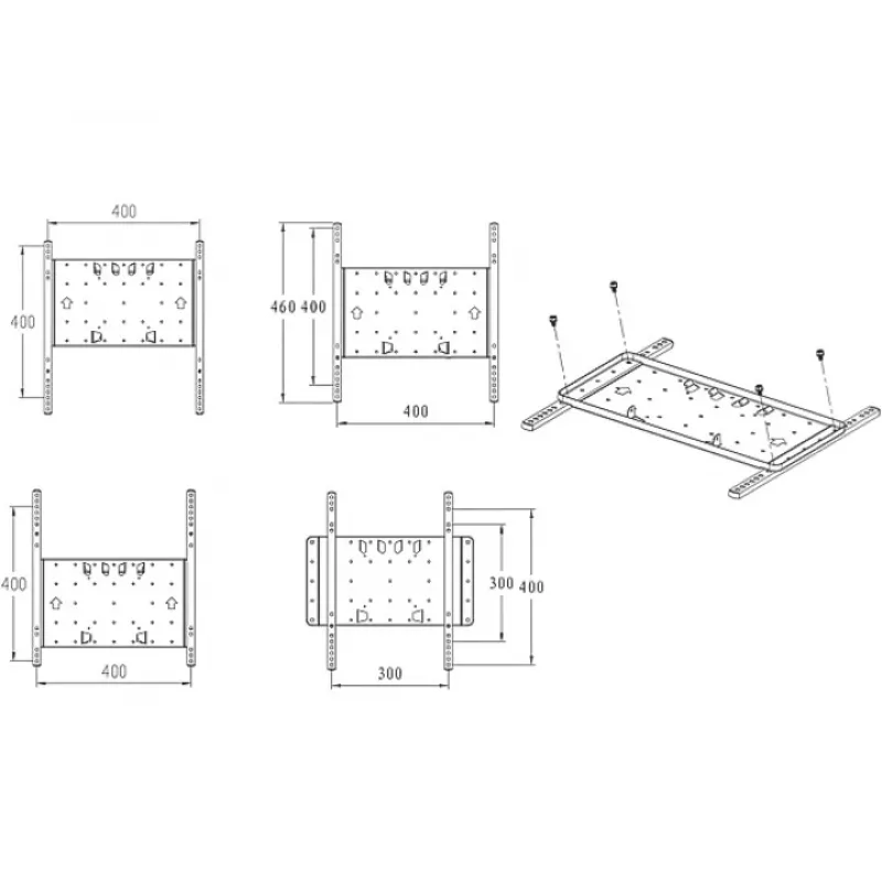 Teline Multibrackets M VESA Super ohut Tilt & Turn