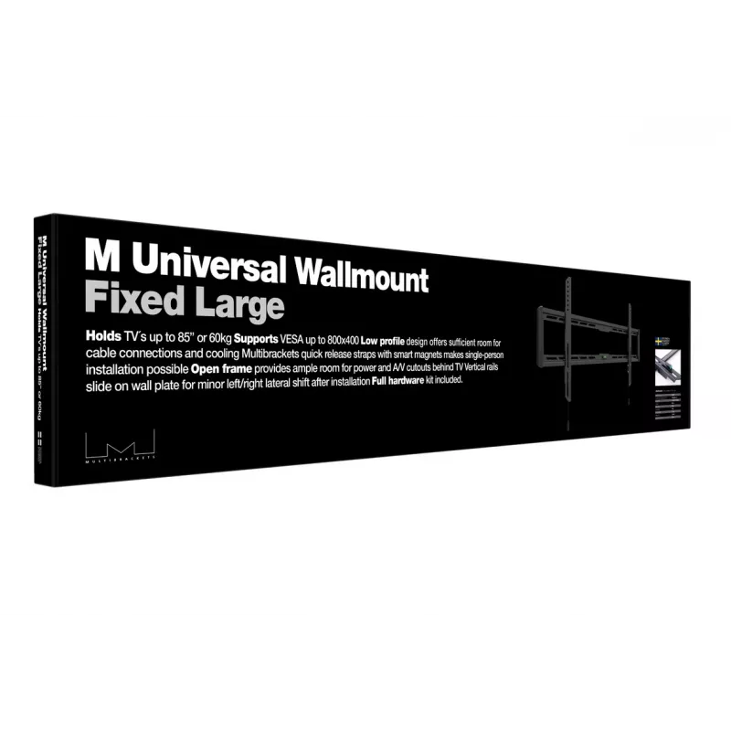 Multibrackets M Universal kiinteä seinäteline suuri musta