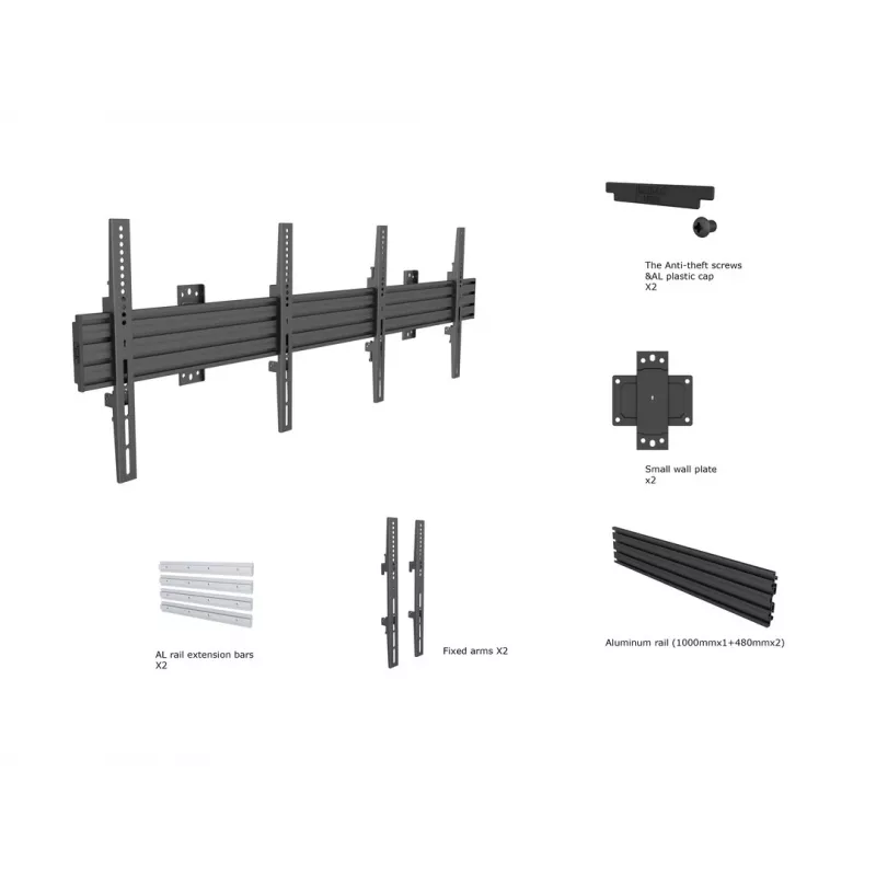 Multibrackets M Wallmount Pro MBW2U kiinteä musta