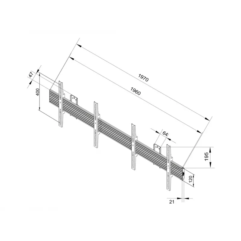 Multibrackets M Wallmount Pro MBW2U kiinteä musta