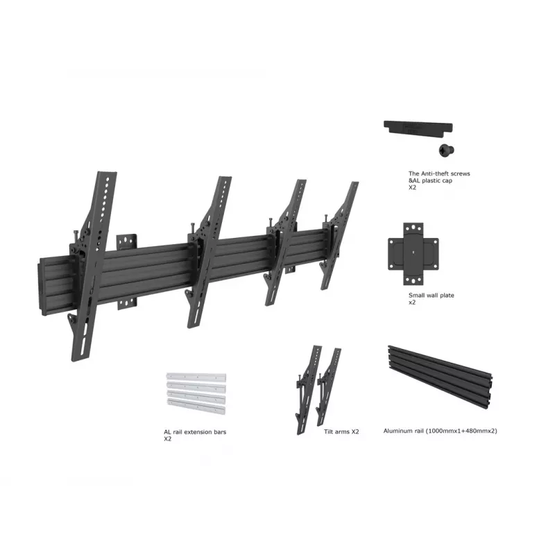Seinäteline Multibrackets M Wallmount Pro MBW2U kallistuva musta