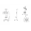 Multibrackets M Public lattiateline Basic 180 sis. hyllyn ja kameratelineen