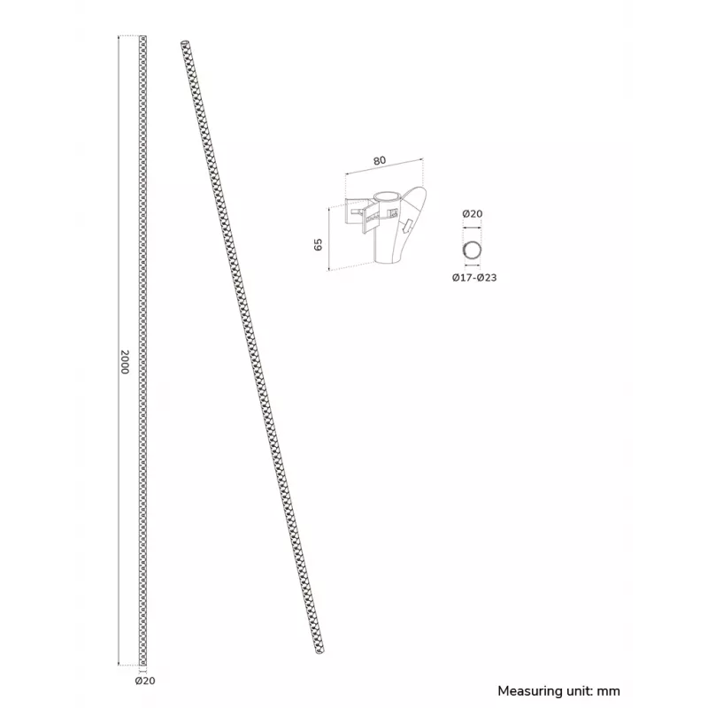 Kaapelinsuoja Neomounts ADS06-141WH, kaapelinhallintaletku Ø20 mm, valkoinen