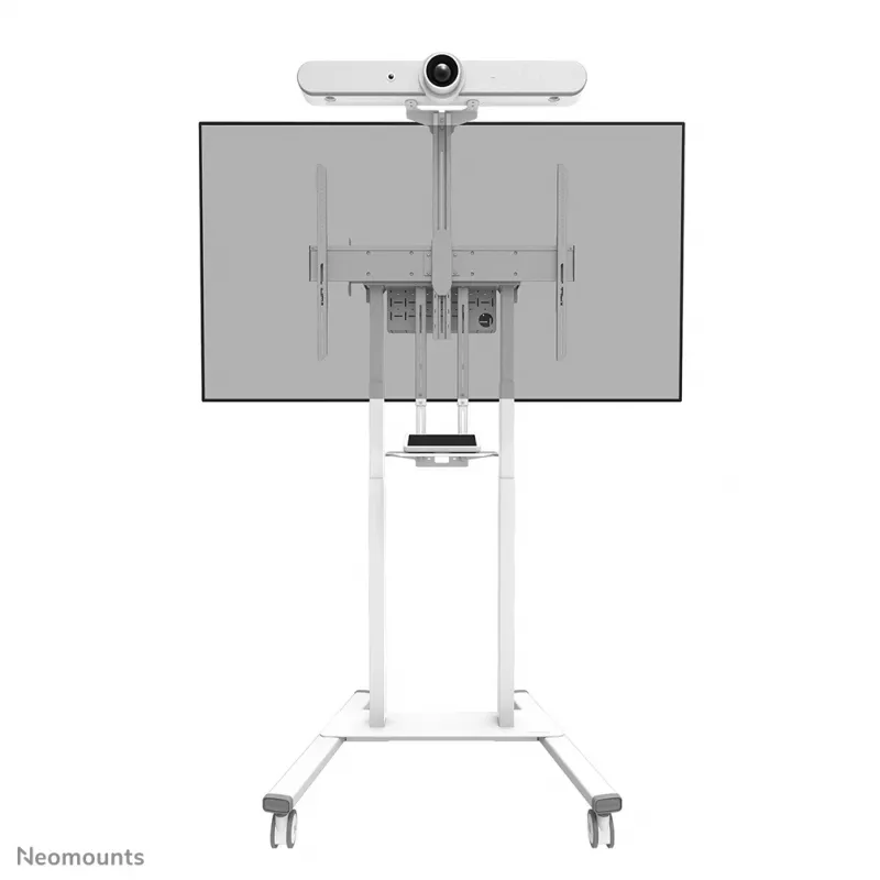 Neomounts AFL-875WH1 videopalkin ja multimedian asennussarja, kamera-/AV-hylly, sis. Logitech Rally Bar (Mini) -sovittimen, maks. 9 kg, teräs, valkoinen