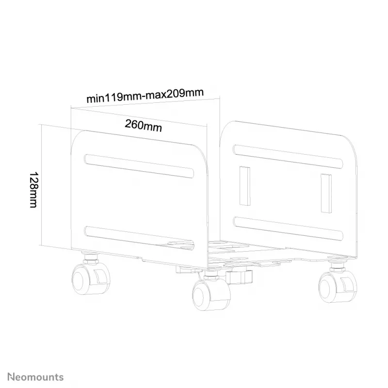 Neomounts CPU-M100musta CPU-teline - enint. 10 kg - yleinen