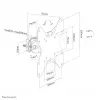 TV-mastokiinnitysteline Neomounts FL40-430BL12 enint. paino 25 kg 23-42