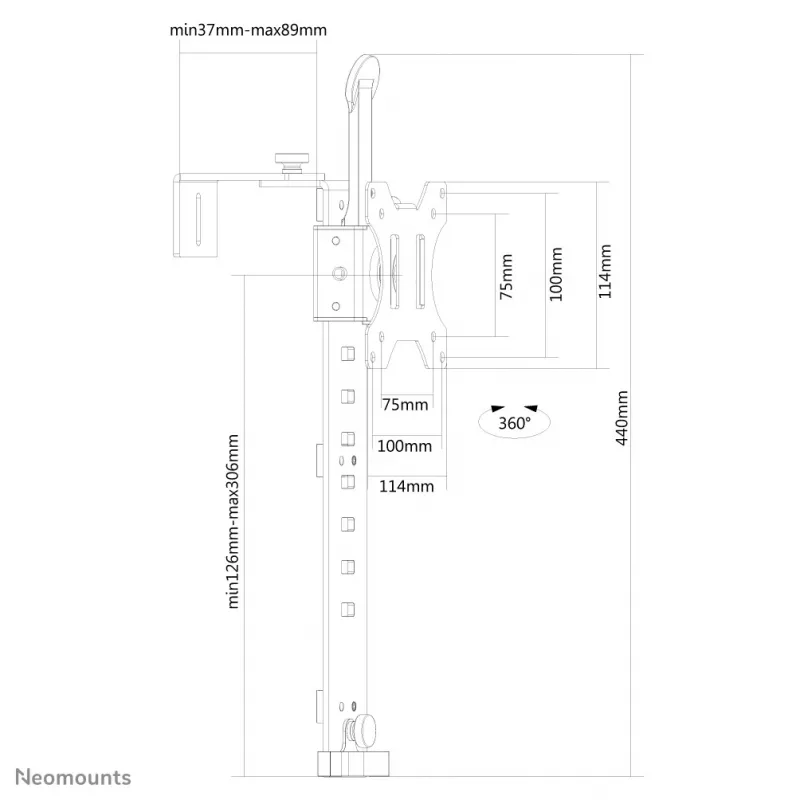 Neomounts FPMA-CH100musta monitoriteline 10–30