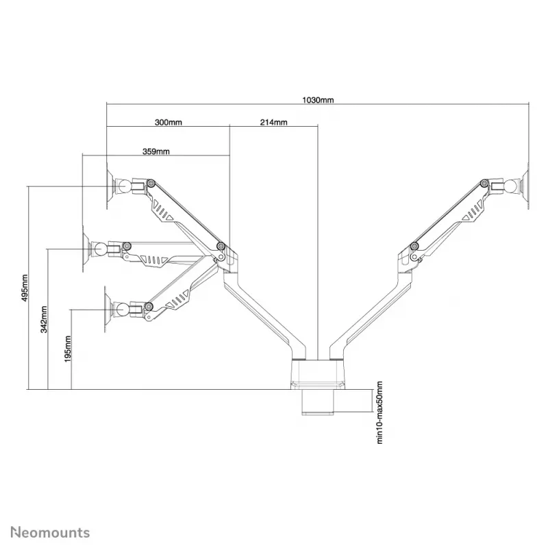 Neomounts FPMA-D750DSILVER -monitoriteline 10–32