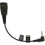 Jabra 8800-00-46 headset-tarvike kaapeli, QD 2,5 mm jakkiliittimeen, kulma, 15 cm, esim. Panasonic GB500, PLX CA40