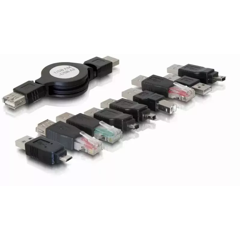 USB-sovitinsarja DeLOCK 18612 musta 10 kpl
