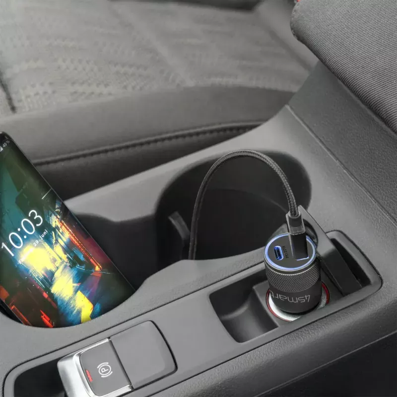4smarts 464448 mobiililaitelaturi universaali musta savukkeensytytin auto
