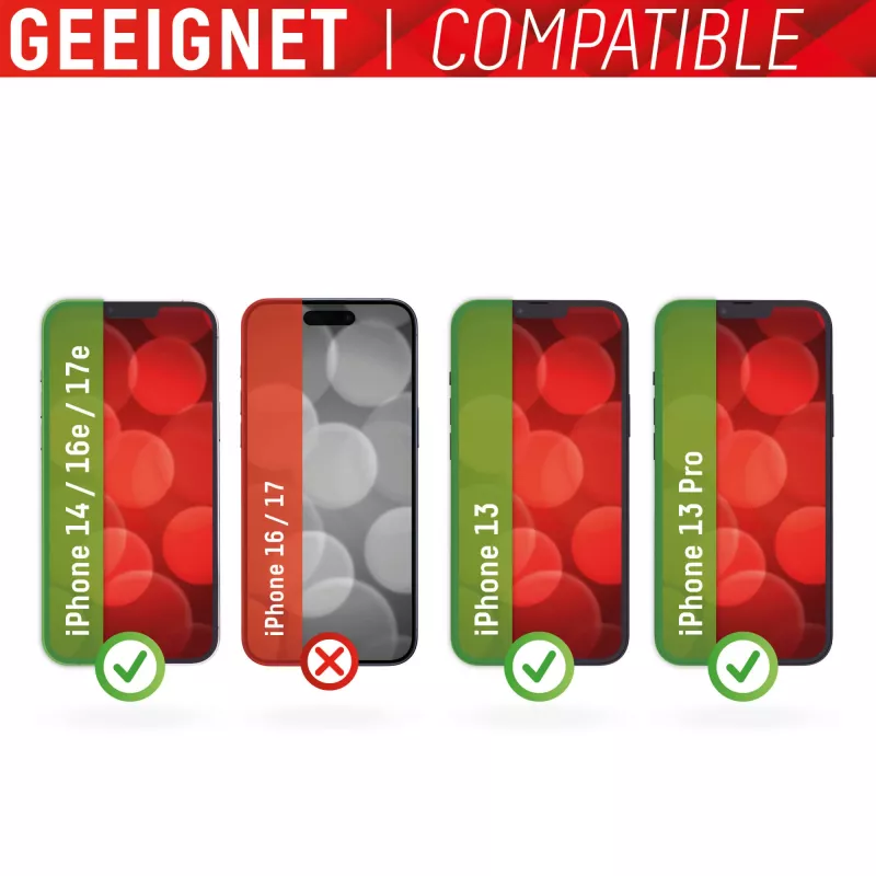 Displex tietosuoja-näytönsuoja (10H) Apple iPhone 13/13 Pro/14/16e/17e, Eco-asennuskehys, tietosuodatin