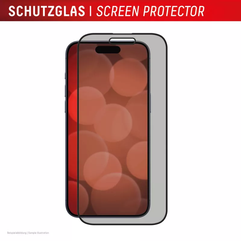 Displex yksityisyysnäytönsuojakalvo (10H) Apple iPhone 16, Eco-asennuskehys, katselusuojafiltteri