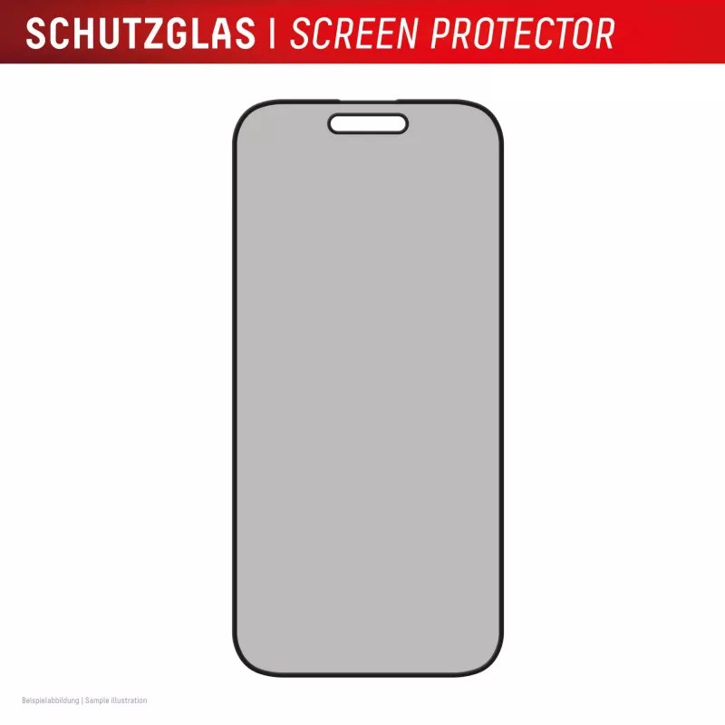 Displex yksityisyysnäytönsuojakalvo (10H) Apple iPhone 16, Eco-asennuskehys, katselusuojafiltteri