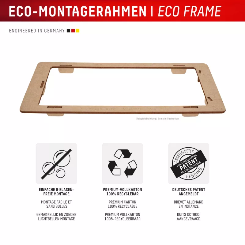 Displex näytönsuoja (10H) Apple iPhone 16 Pro, Eco-asennuskehys, naarmuuntumaton
