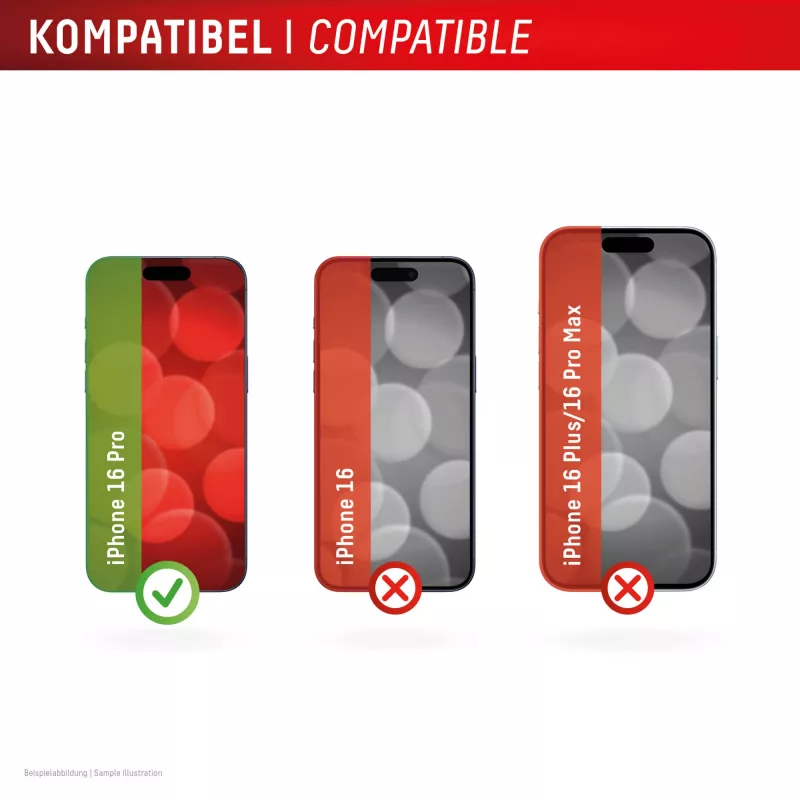 Displex näytönsuoja (10H) Apple iPhone 16 Pro, Eco-asennuskehys, naarmuuntumaton