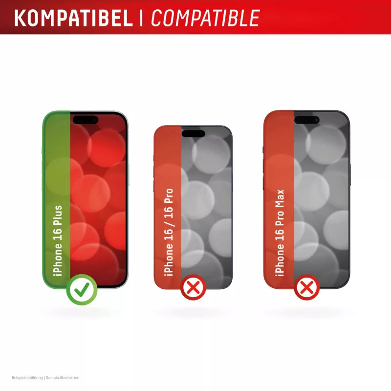 Displex Privacy Screen Protector (10H) Apple iPhone 16 Plus, Eco-asennuskehys, katselusuojafiltteri