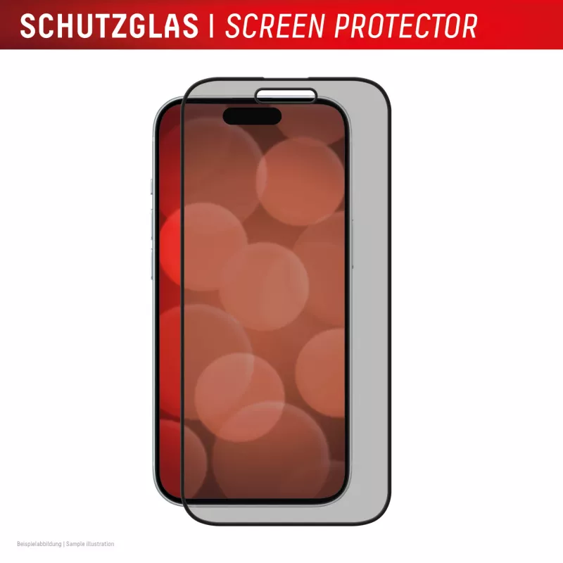 Displex Privacy Screen Protector (10H) Apple iPhone 16 Plus, Eco-asennuskehys, katselusuojafiltteri