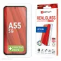 Displex näytönsuojakalvo + kotelo Samsung Galaxy A55 5G, Eco-asennuskehys, naarmuuntumaton